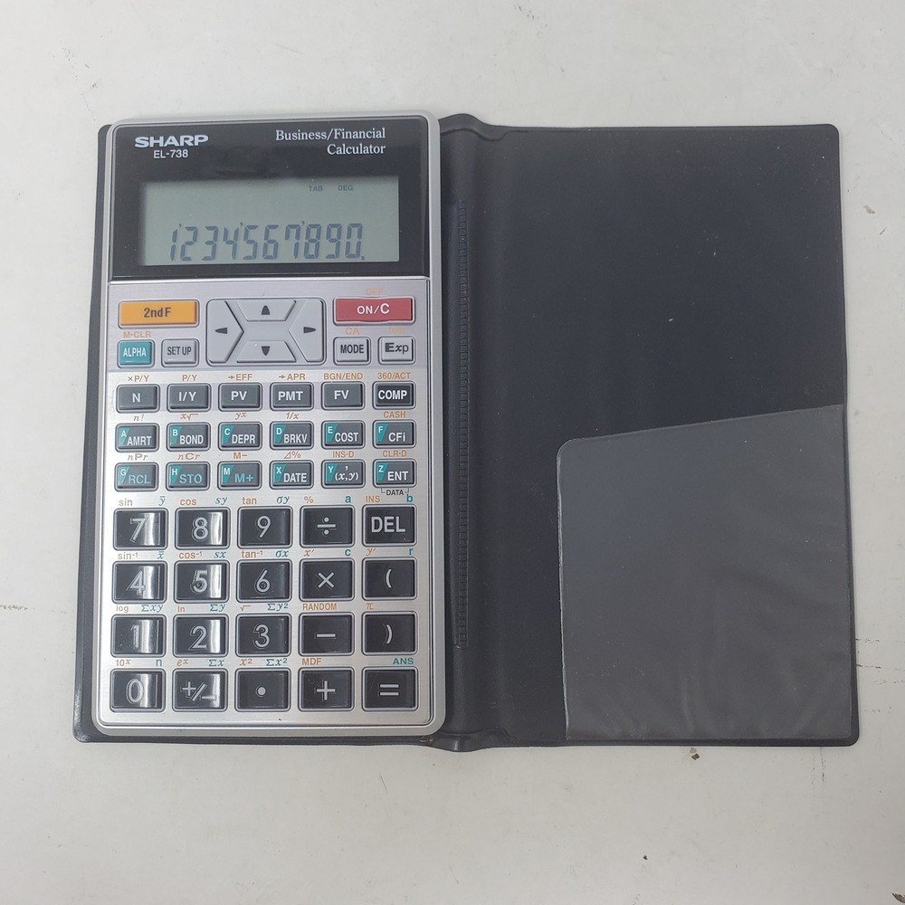 Sharp EL-738 Business Financial Calculator with Original Case
